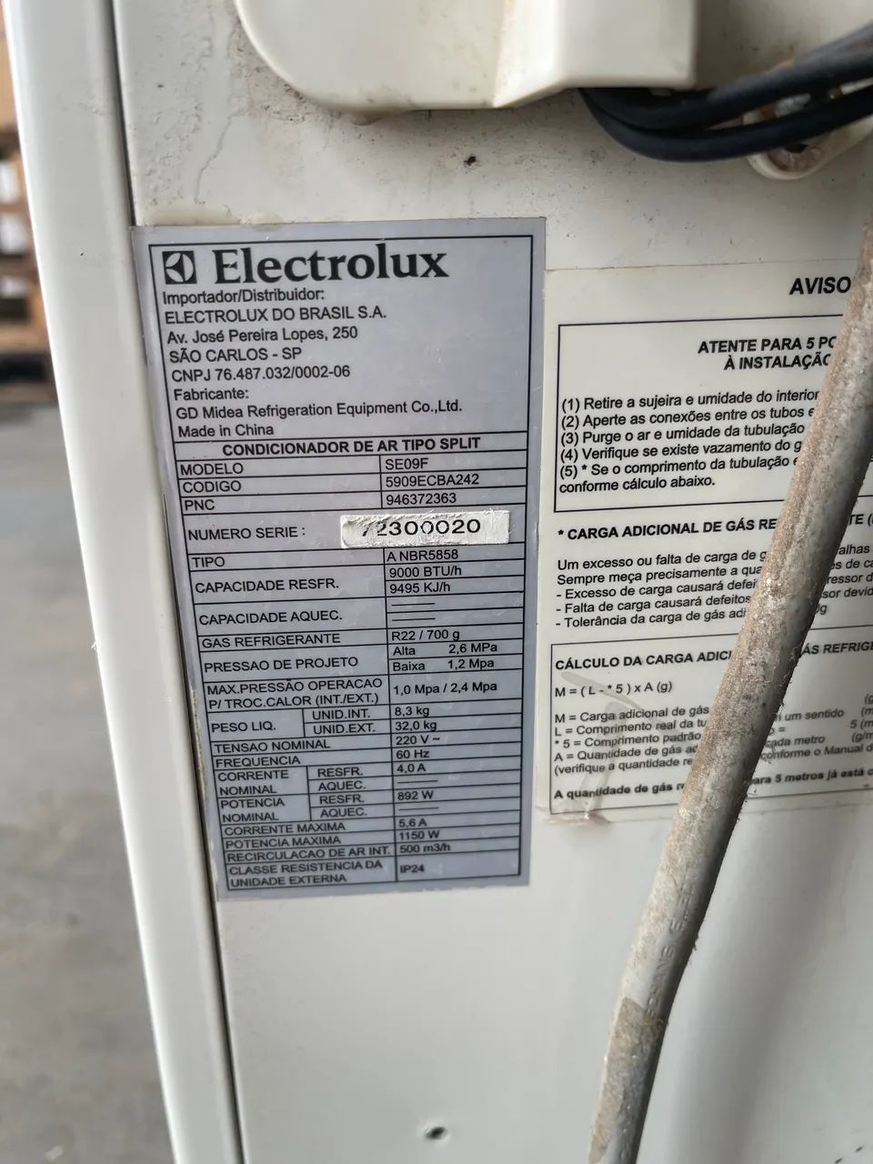 Ar Condicionado Split Eletrolux 9000Btus convencional  - Foto 2