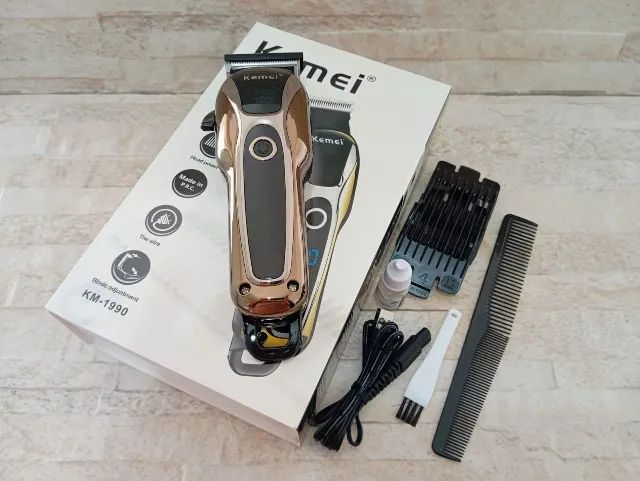 Maquina Profissional Cabelo e Barba Kemei KM-1990 sem Fio - Foto 3