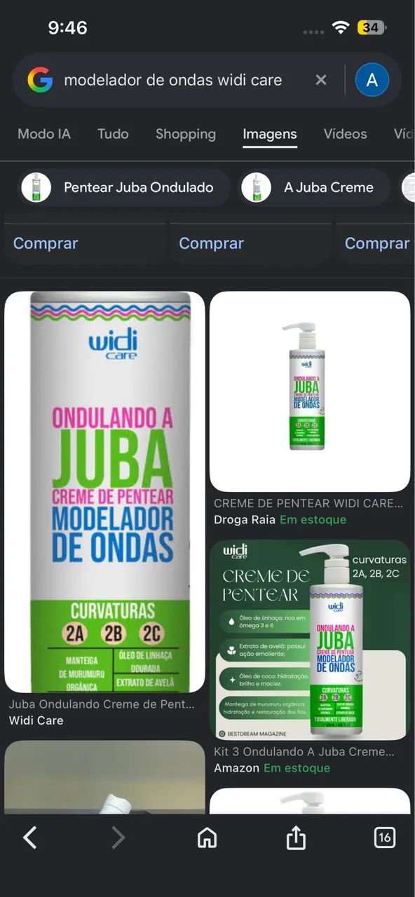 ondulando a juba