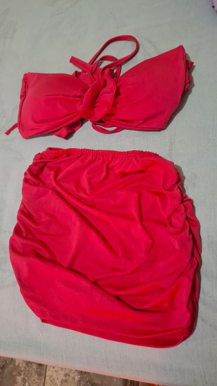 Conjunto saia e top, tamanho único