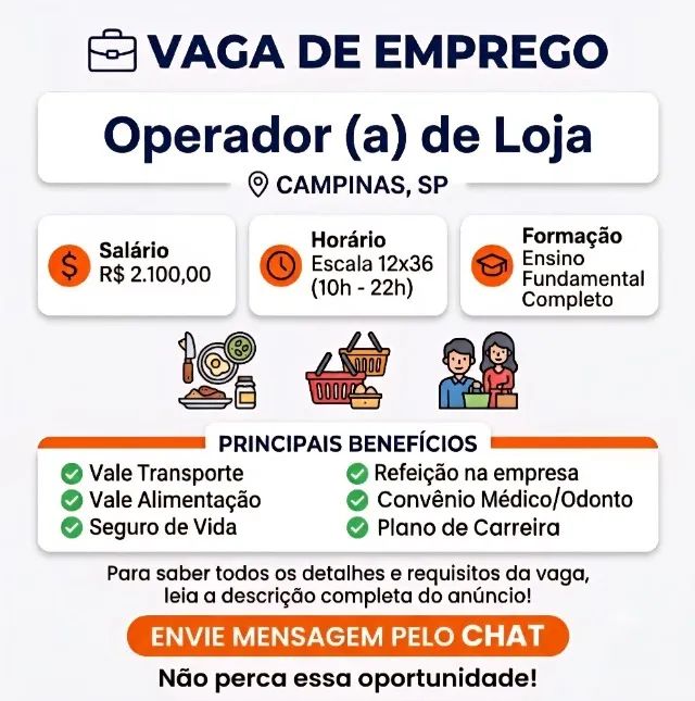 Operador (a) de Loja em Campinas/SP