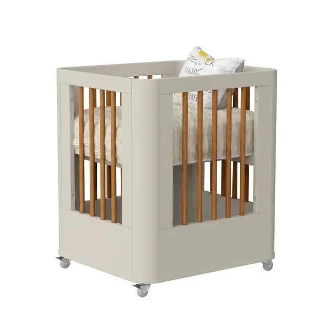 Berço Boom Slim Classic - 3 em 1: Berço/Mini Cama - Reller Areia - Foto 2