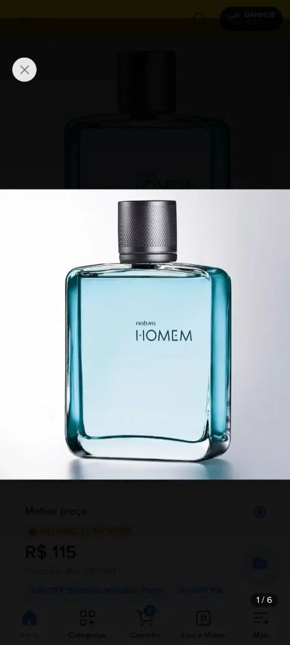 Natura homem 100 ml - Foto 2