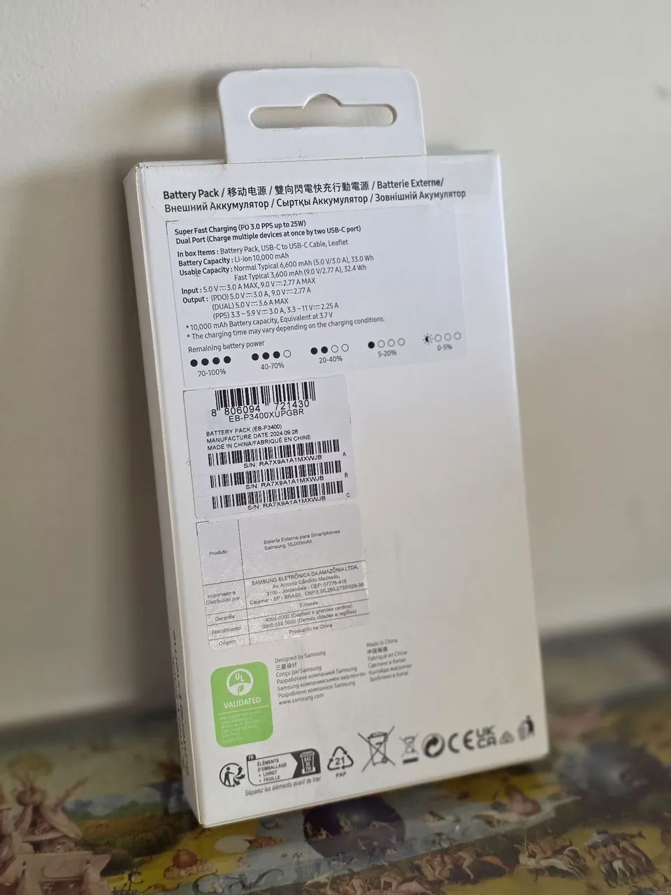 Bateria Externa Samsung 10000mAh 25W Super rápida Portátil NOVA LACRADA - Foto 2