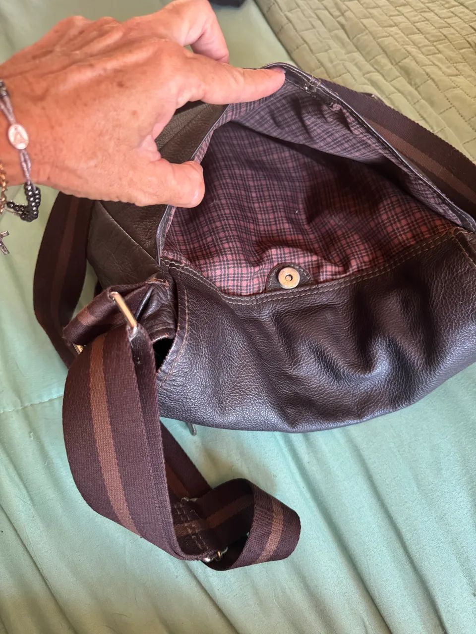 Bolsa carteiro couro legítimo  - Foto 4