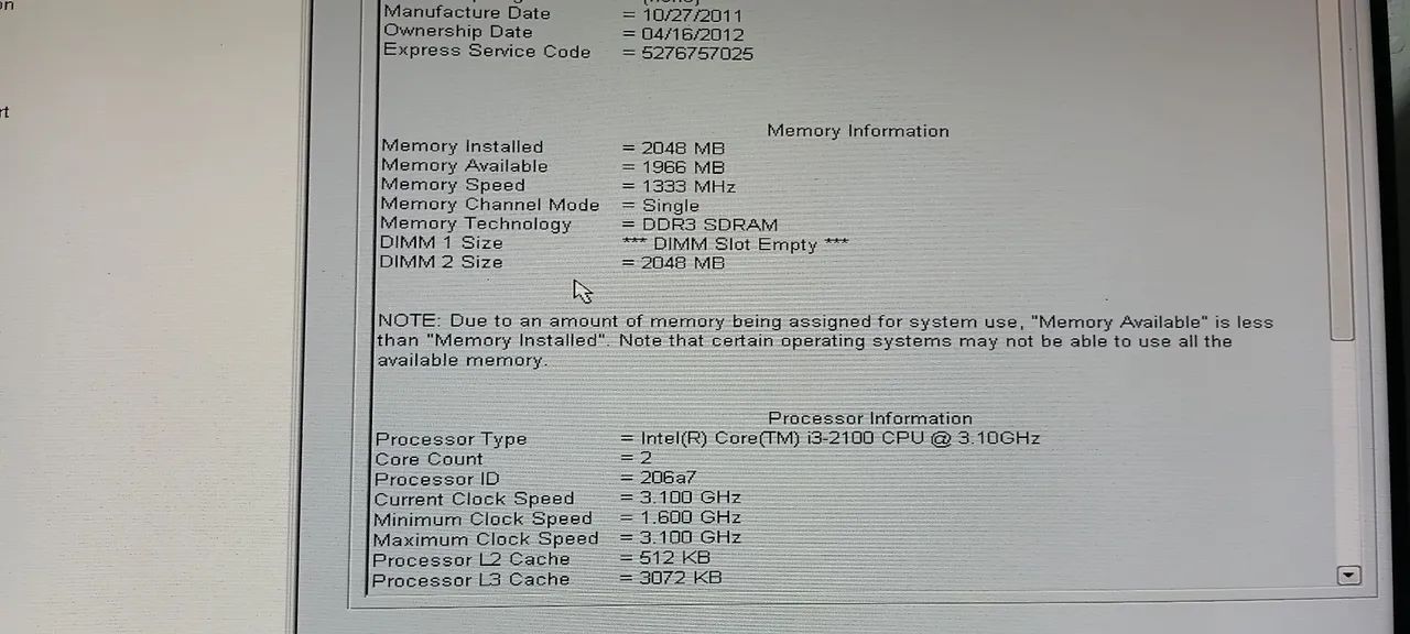 Dell OptiPlex 390 i3 2100 - Foto 2