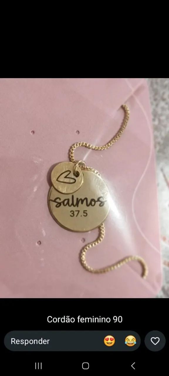 Cordão feminino Salmos 37.5