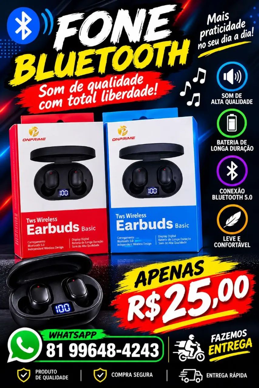 Fone via Bluetooth 