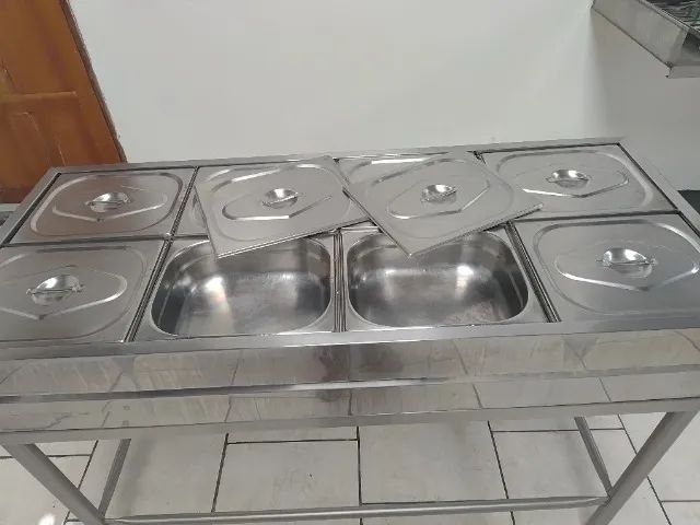 Buffet quente 8 cubas em inox. - Foto 2