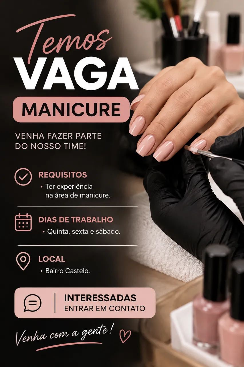 Vaga para manicure 