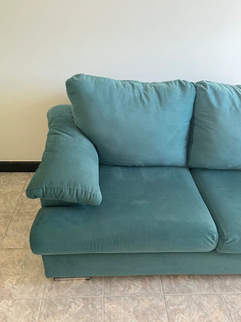 Sofá Azul Três Lugares   - Foto 2