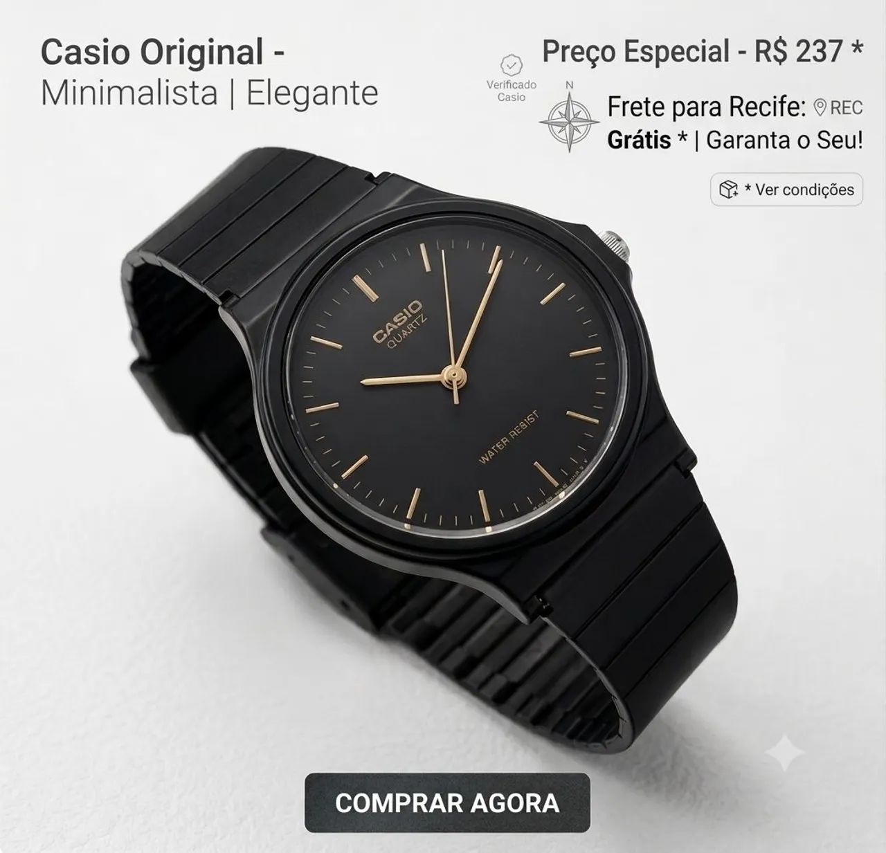 Casio Q24 analógico unissex.