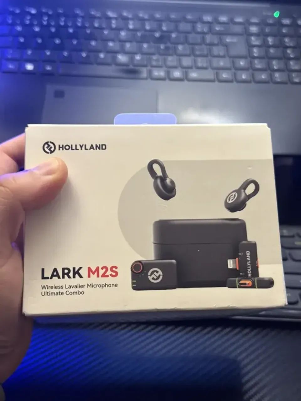 Microfone Hollyland Lark M2S Ultra Compacto c/ Cancelamento de Ruído