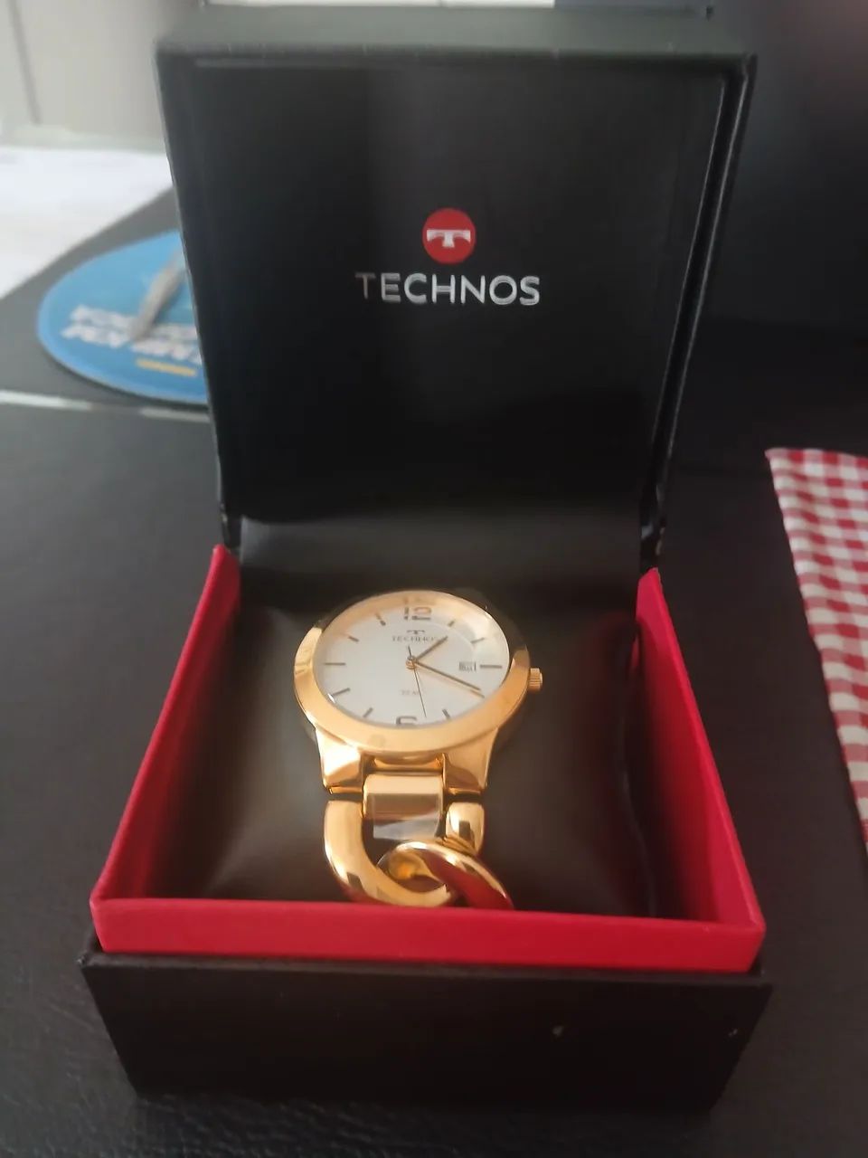 Relógio Technos banhado a ouro, nunca usado