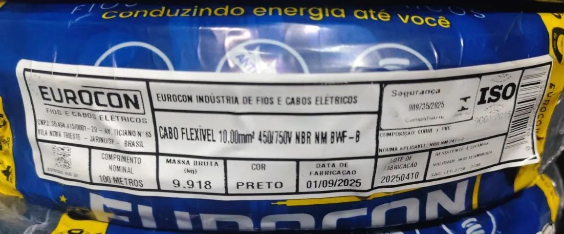 ESTOQUE CABOS FLEX 10,0MM, 6MM, 4MM, 2,5MM, 1,5MM, PP 2X1,5, 2X2,5, 4X2,5MM LOTE FECHADO - Foto 2