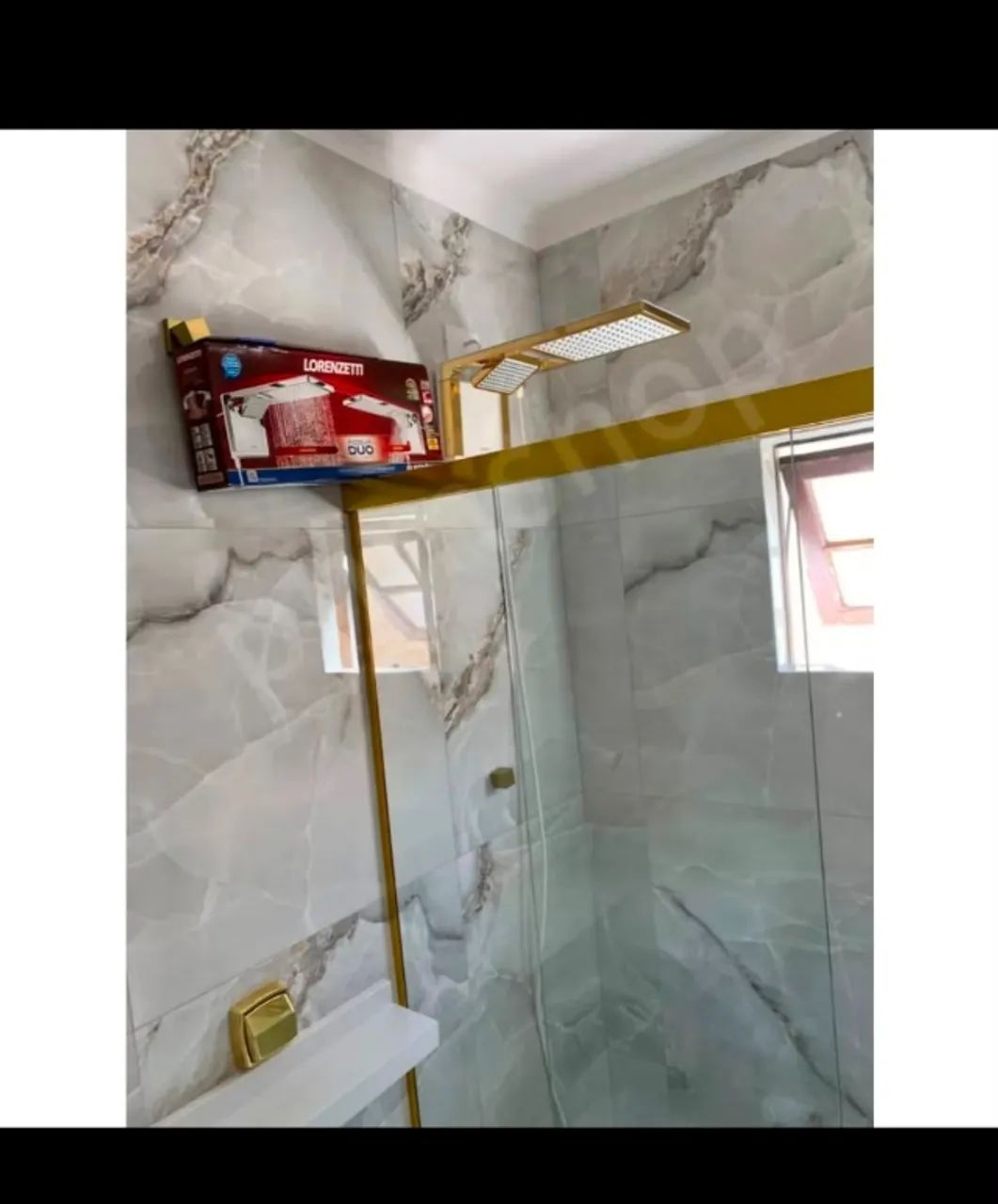 Chuveiro Lorenzetti Acqua Ultra Duo Gold Dourado Cor Branco E Durado Potência 7.8 Kw 220v - Foto 2
