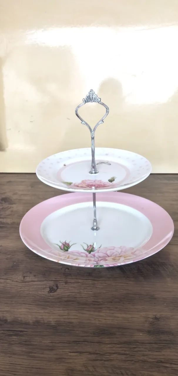 Display Duplo para Bolo ou Doces Vintage