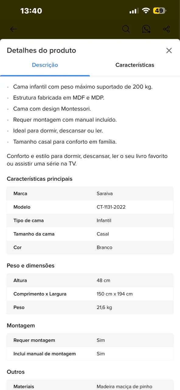 Cama montessoriana casal - Foto 2