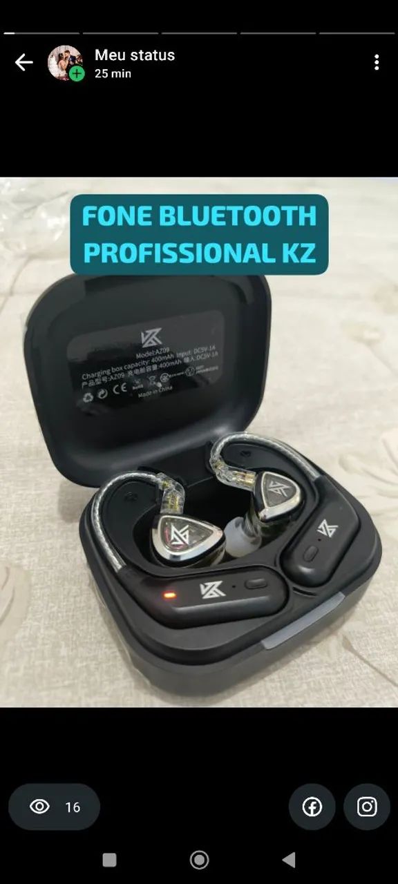 Fone kz bluetooth profissional  - Foto 2