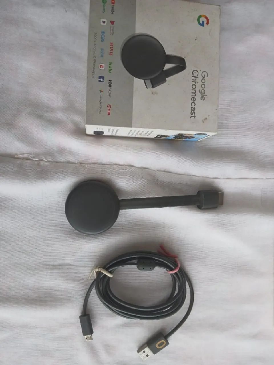 Google Chromecast Original Google com Cabo HDMI e USB - Usado - Foto 4