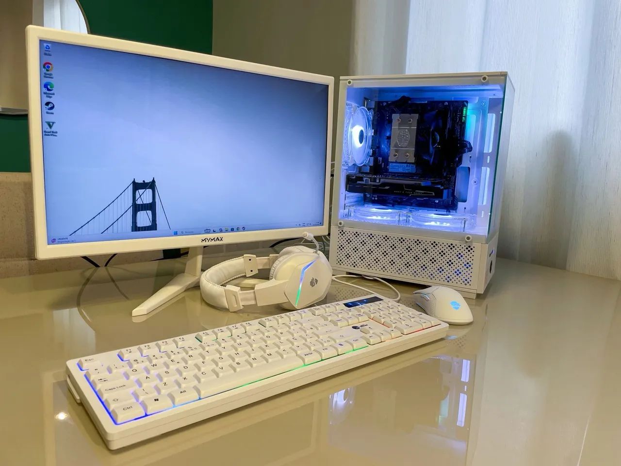 Pc gamer completo, intel i5, GTX 1650 4GB, 16GB RAM, NVME, MONITOR 75HZ, aceito cartão 