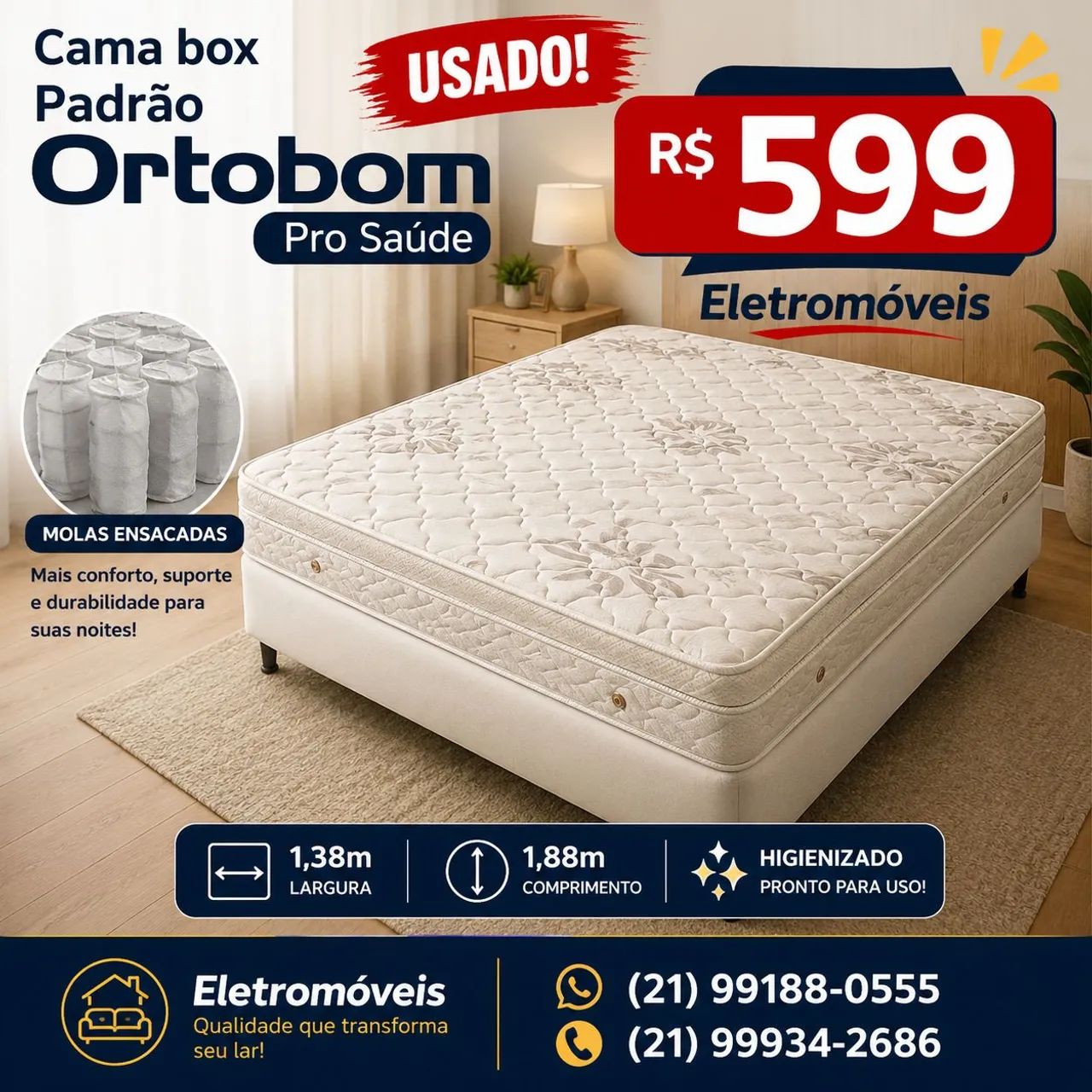 Cama Box Ortobom/ Padrão Box 