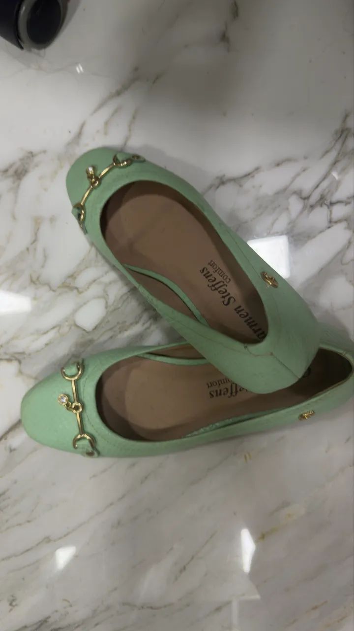 Sapatilha Carmen Steffens verde menta  - Foto 4