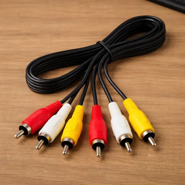 Cabo RCA Audio e Video 3 Pontas Para TV DVD e Console