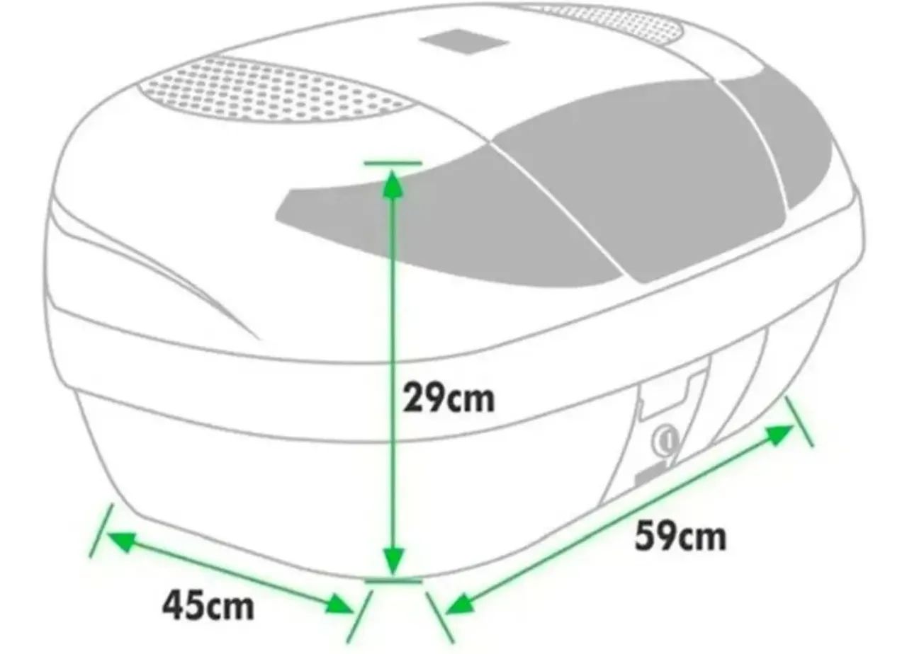 Baú Para Moto Pro Tork 45L - Foto 2