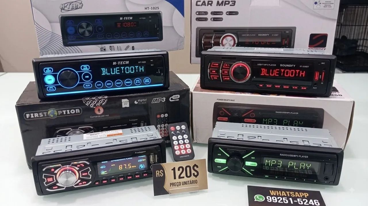 Som para carro com bluetooth  - Foto 2