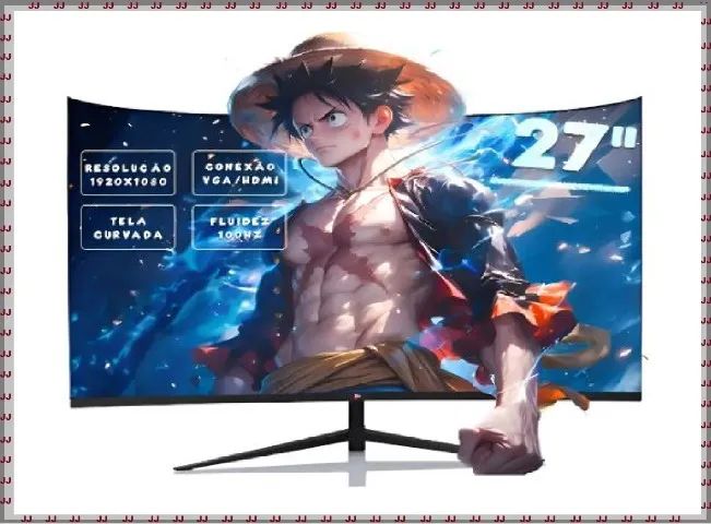 Monitor Tela Curva 27 polegadas Gaming 100hz - 1ms - Full Hd 