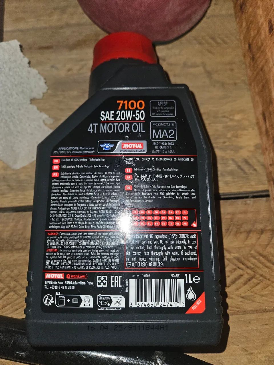 Óleo motul 7100 20w50  - Foto 3