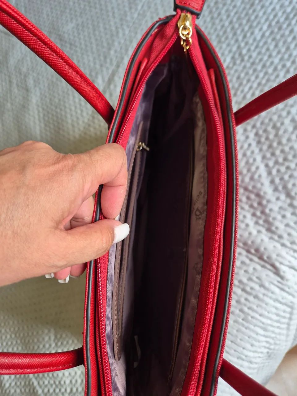 Bolsa de ombro D Paulla Vermelha - Foto 3
