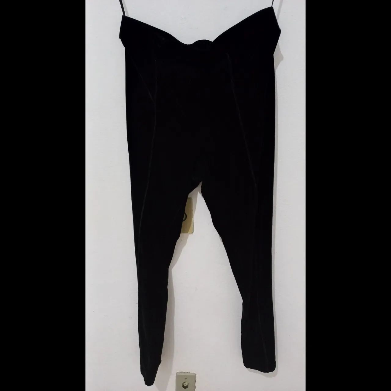 Calça de Legging Veludo Preta - Foto 2
