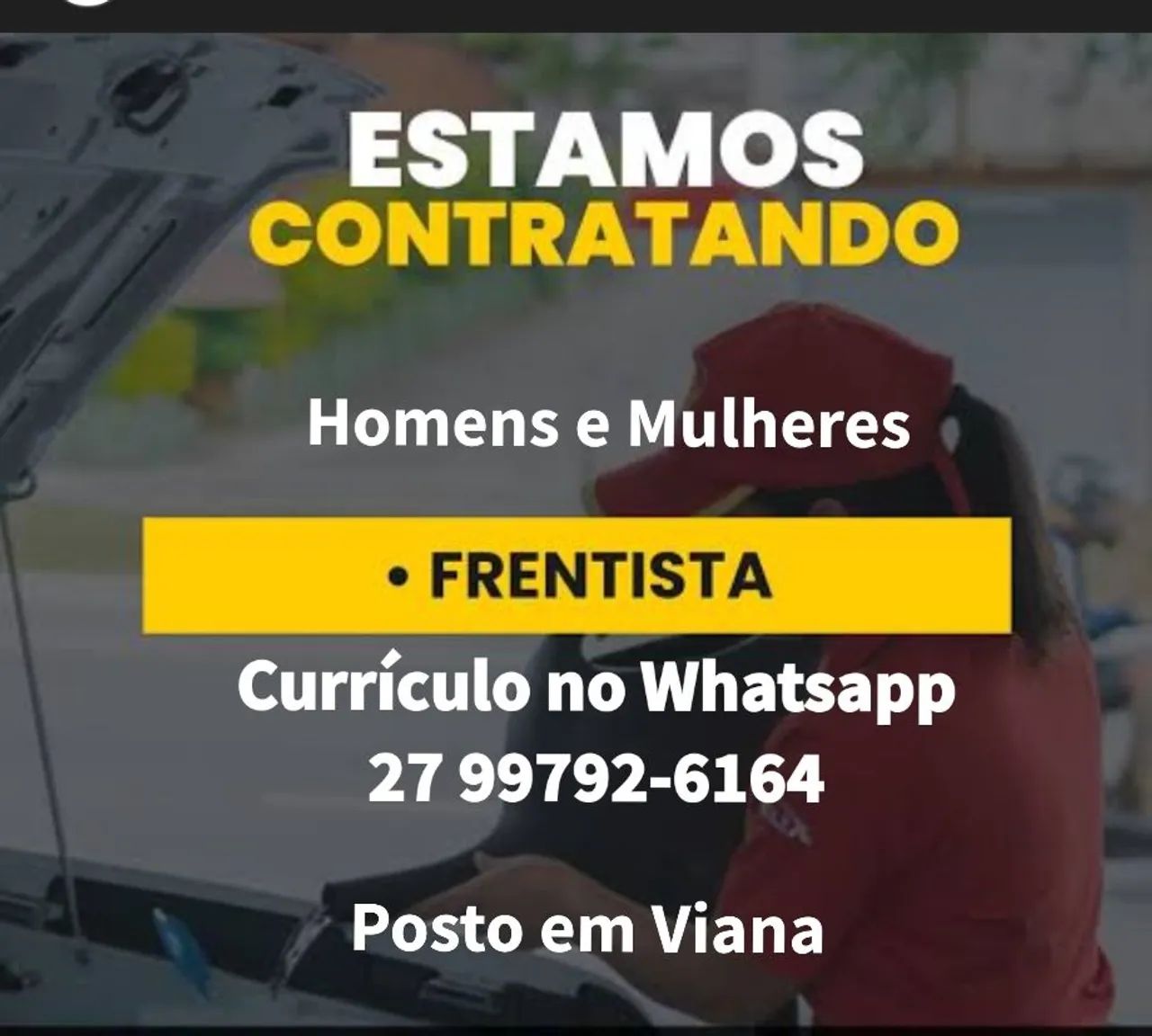 FRENTISTA SEM EXPERIÊNCIA 