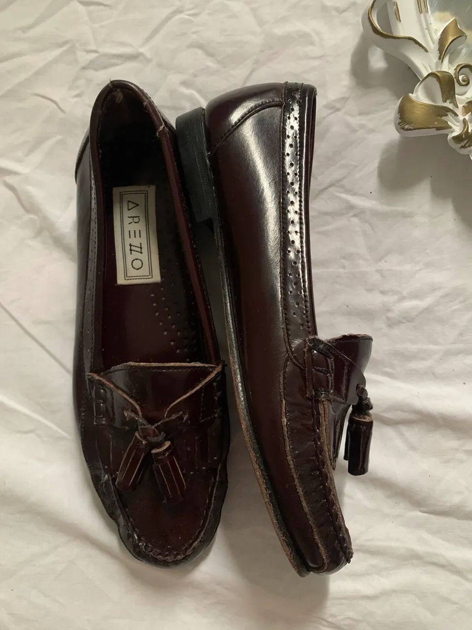 Mocassim Arezzo em vinho vintage 