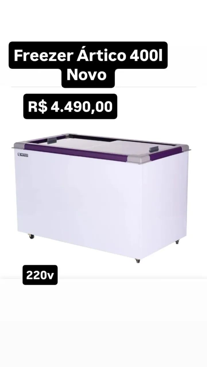 Freezer vidro 