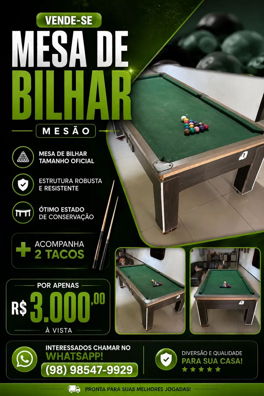 Mesa de Bilhar 