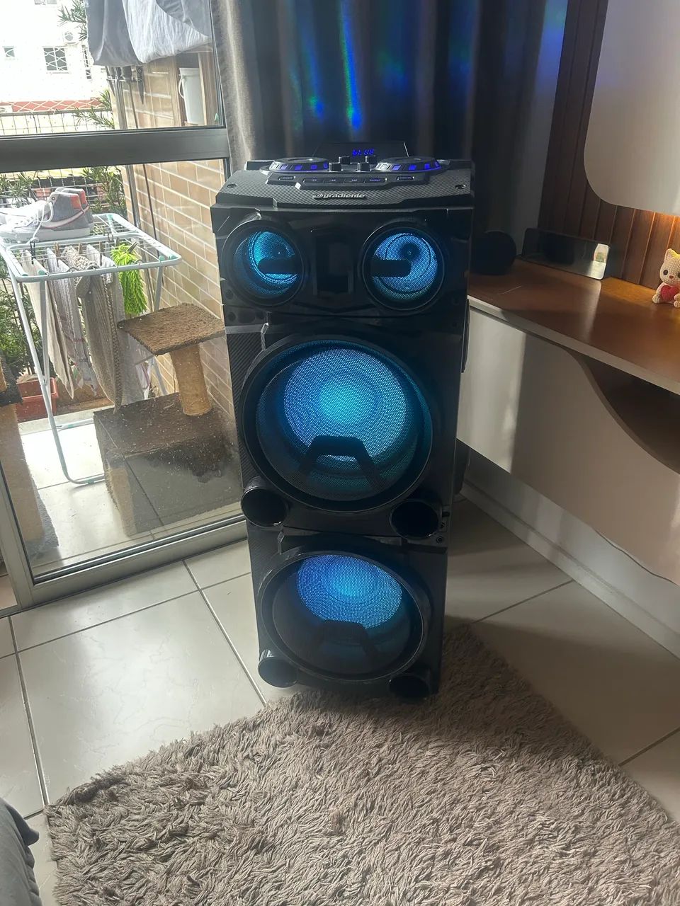 Caixa de Som Gradiente 1500w 2 woofers de 12" e tweeters. Bluetooth, USB - Foto 3