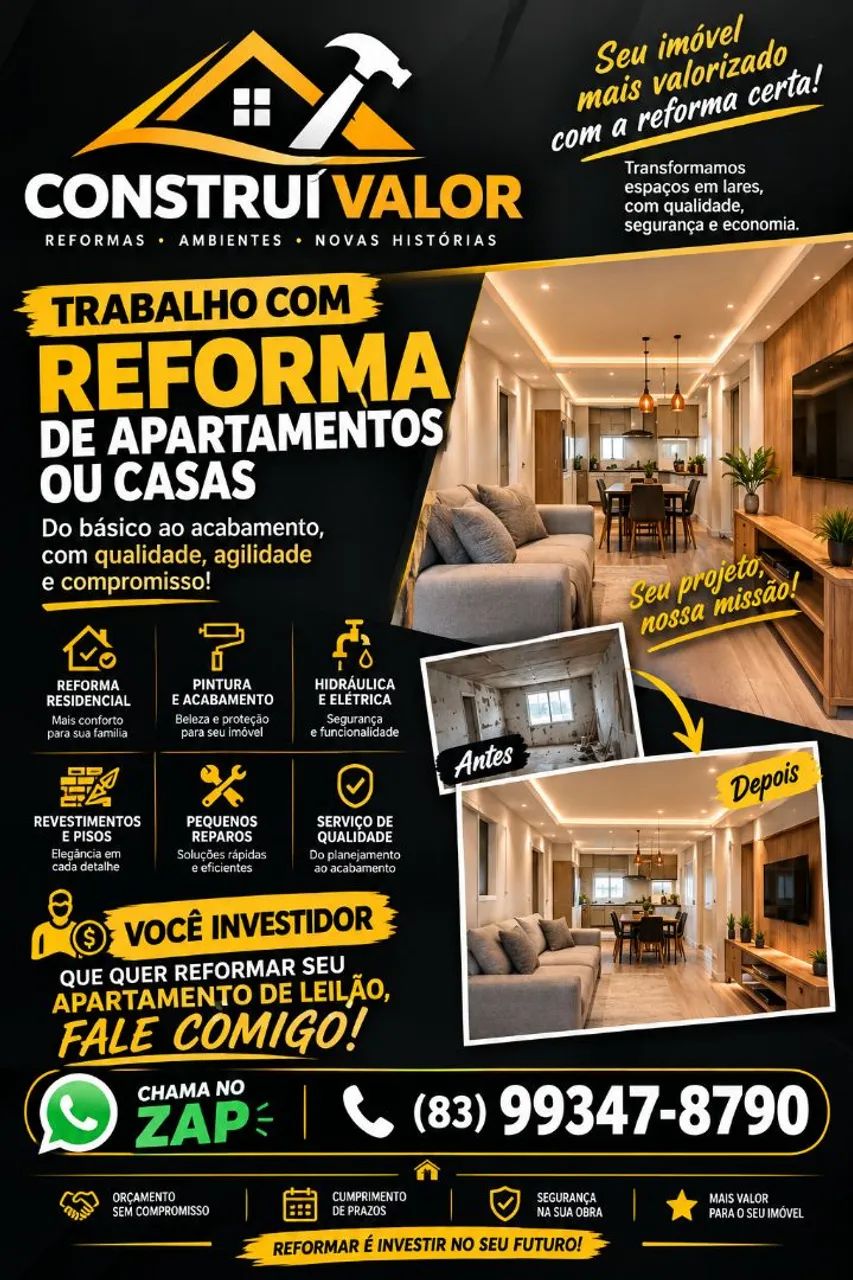 Reformas de Apartamentos e Casas Em Geral