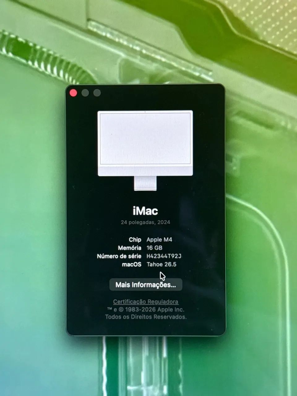 iMac Apple M4 24 polegadas 16GB 256GB + Caixa - Estado de Novo - Foto 5
