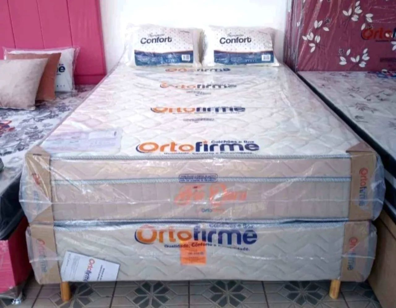 Cama Casal Box Molas Ensacadas Fio Ouro em Oferta. Entrega Grátis  - Foto 2