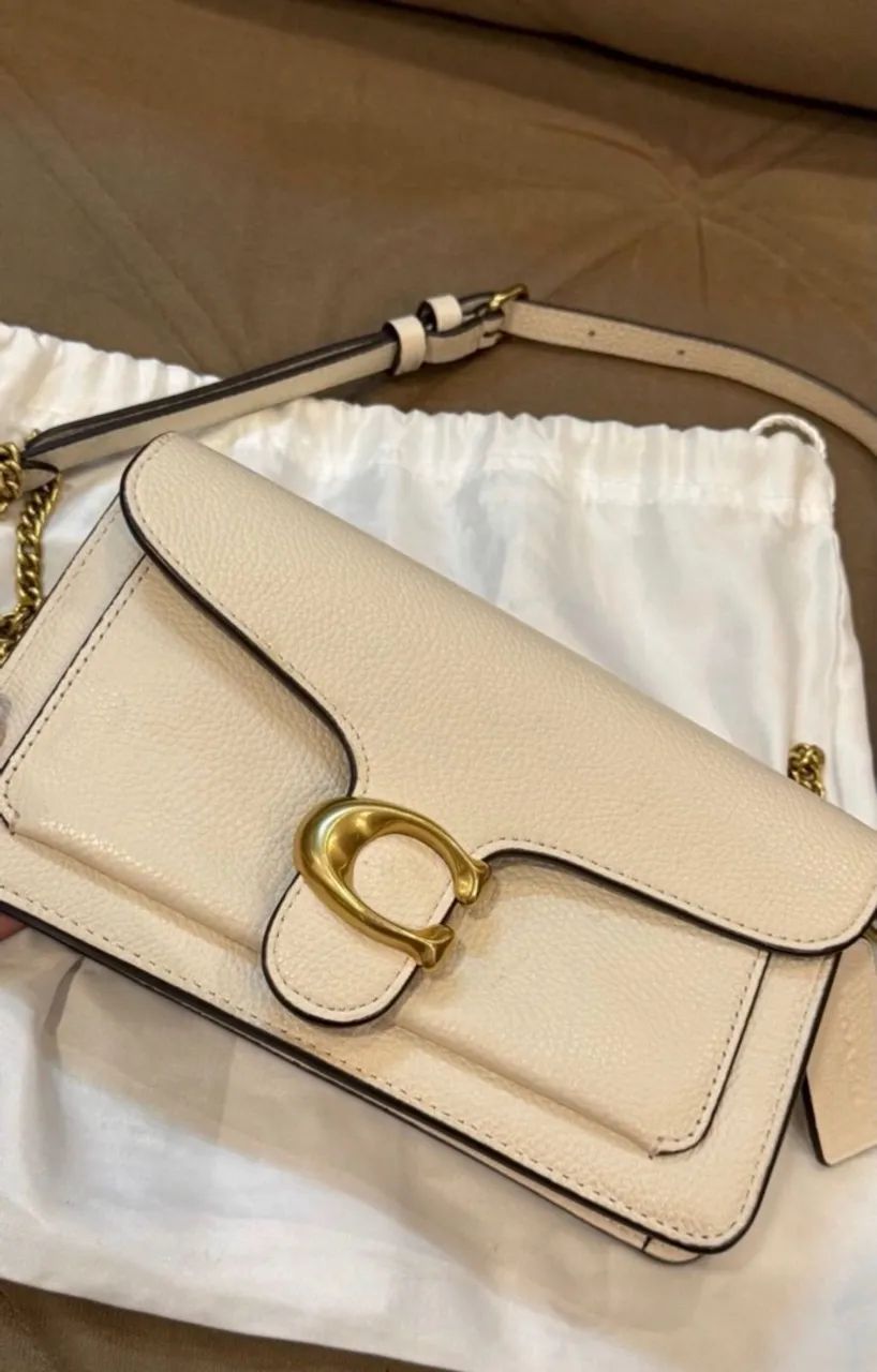 Bolsa coach tabby chain off white original  - Foto 2