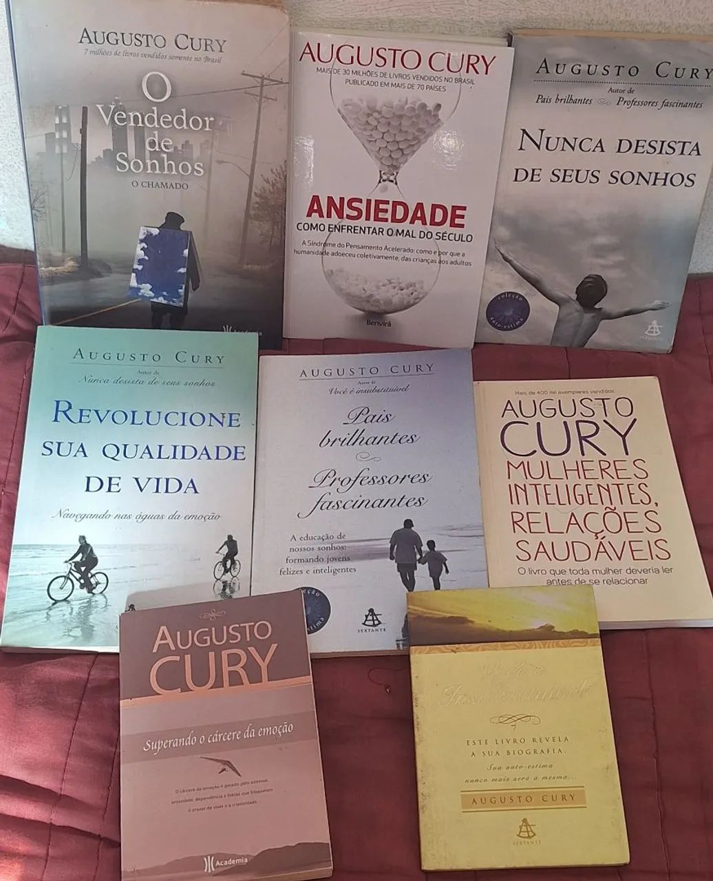 Lote com 8 livros de Augusto Cury