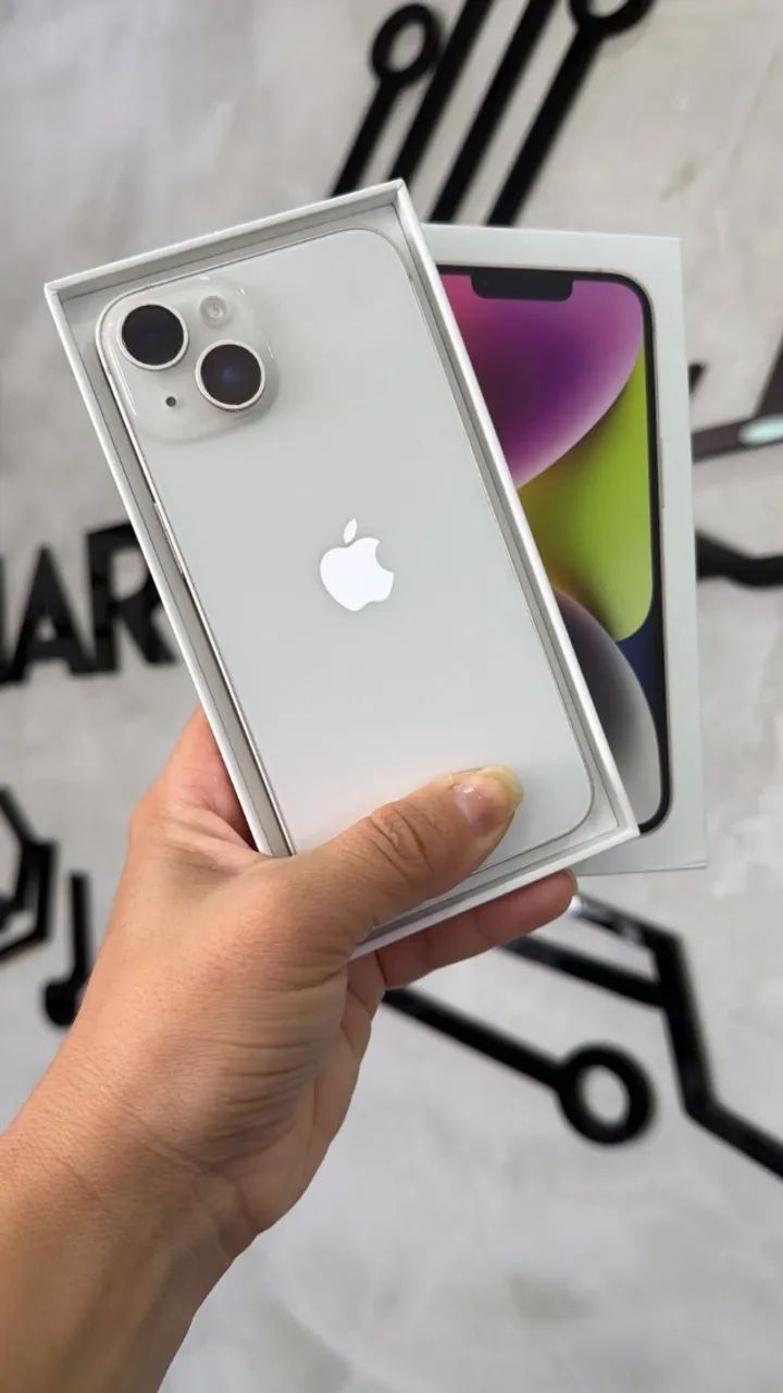 iPhone 14 Starlight - 256GB 85% (Com caixa) - Celulares e