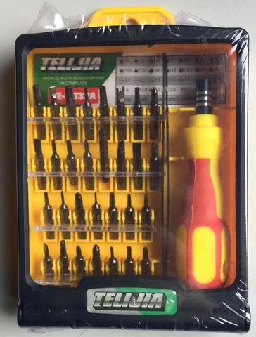 Kit Jogo Chave Precisão 32 Peças em 1 Telijia TE-6032-A para Celular Notebook Tv Novo
