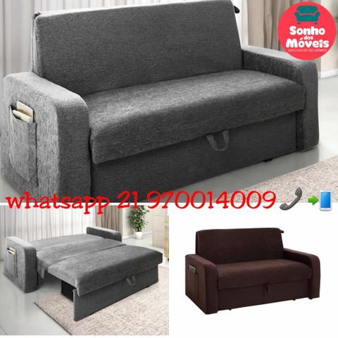 Sofá-cama Casal Matrix Daiane com Baú ? Promoção Pague na Entrega Solicite já