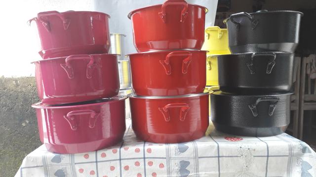 Jogo de panelas 6 8 10 litros promoção - Foto 5