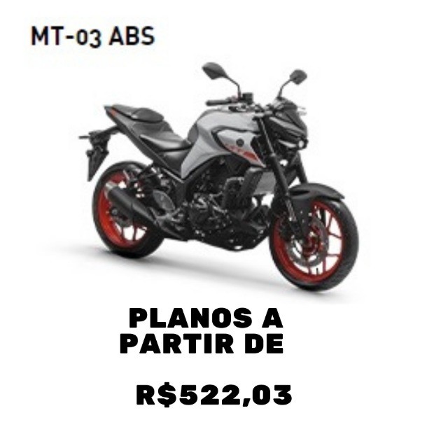 MOTO MT-03 ABS CONSORCIO YAMAHA PLANOS ESPECIAIS R$ 29.874,00