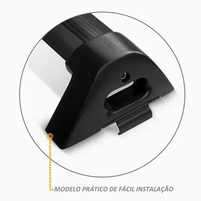 Rack Teto Bagageiro Novo Fiat Palio 2013 2014 4 Portas - Preto / Prata - Foto 3